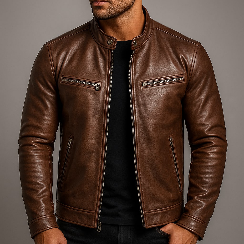 Men's Vintage Leather Jacket | Ulric_3