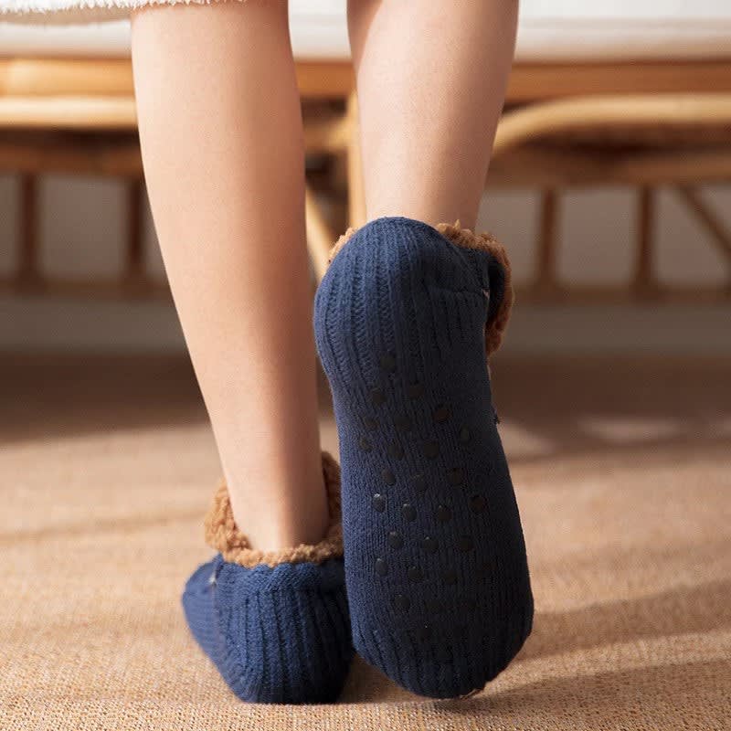 Women's Fleece Lined Knitted Slipper Socks | Beverley_4