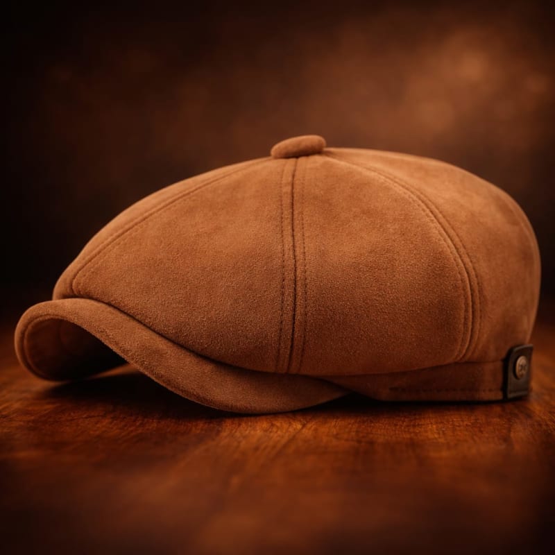Men's Faux Suede Newsboy Cap | Geraint_1