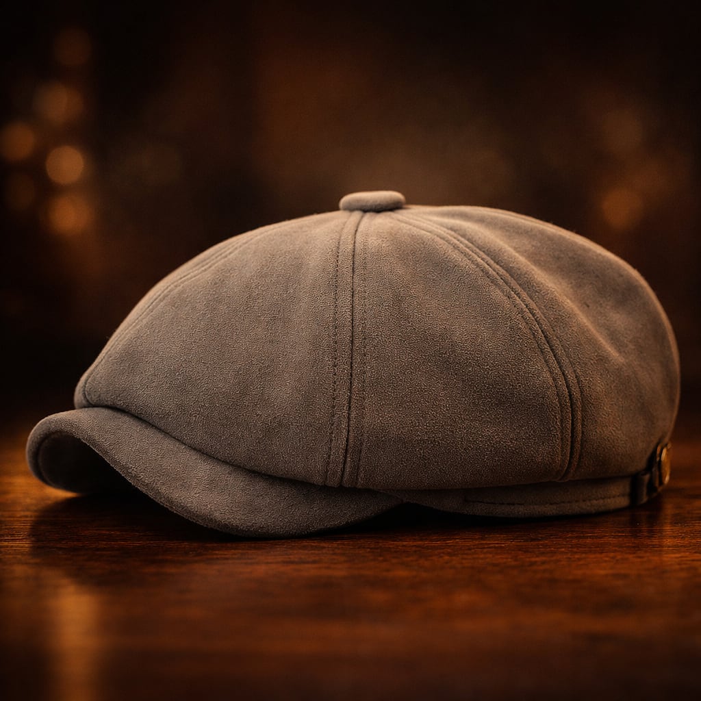 Men's Faux Suede Newsboy Cap | Geraint_3