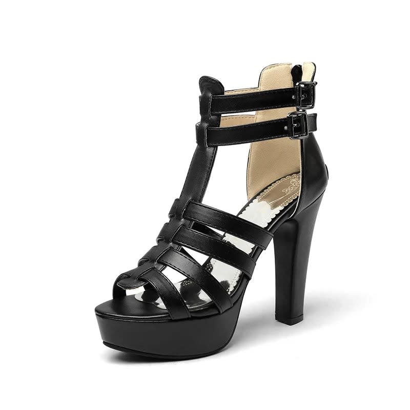 Women's Faux Leather Platform Sandals | Siobhan_8