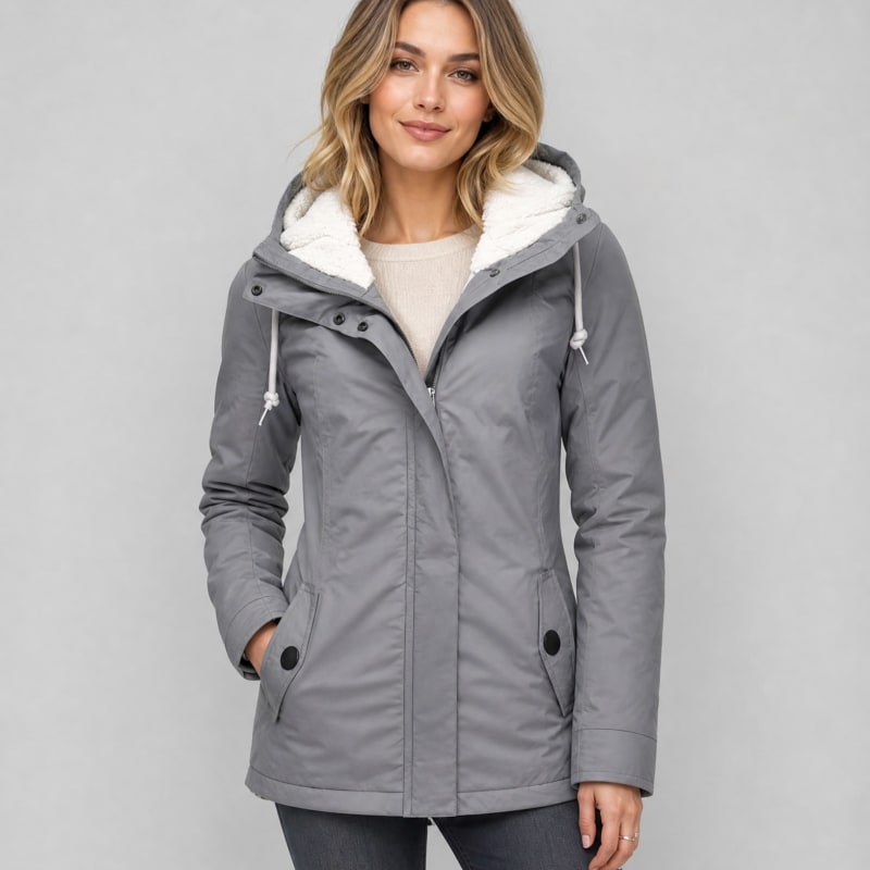 Women's Waterproof Fleece-Lined Rain Jacket | Delyth_1
