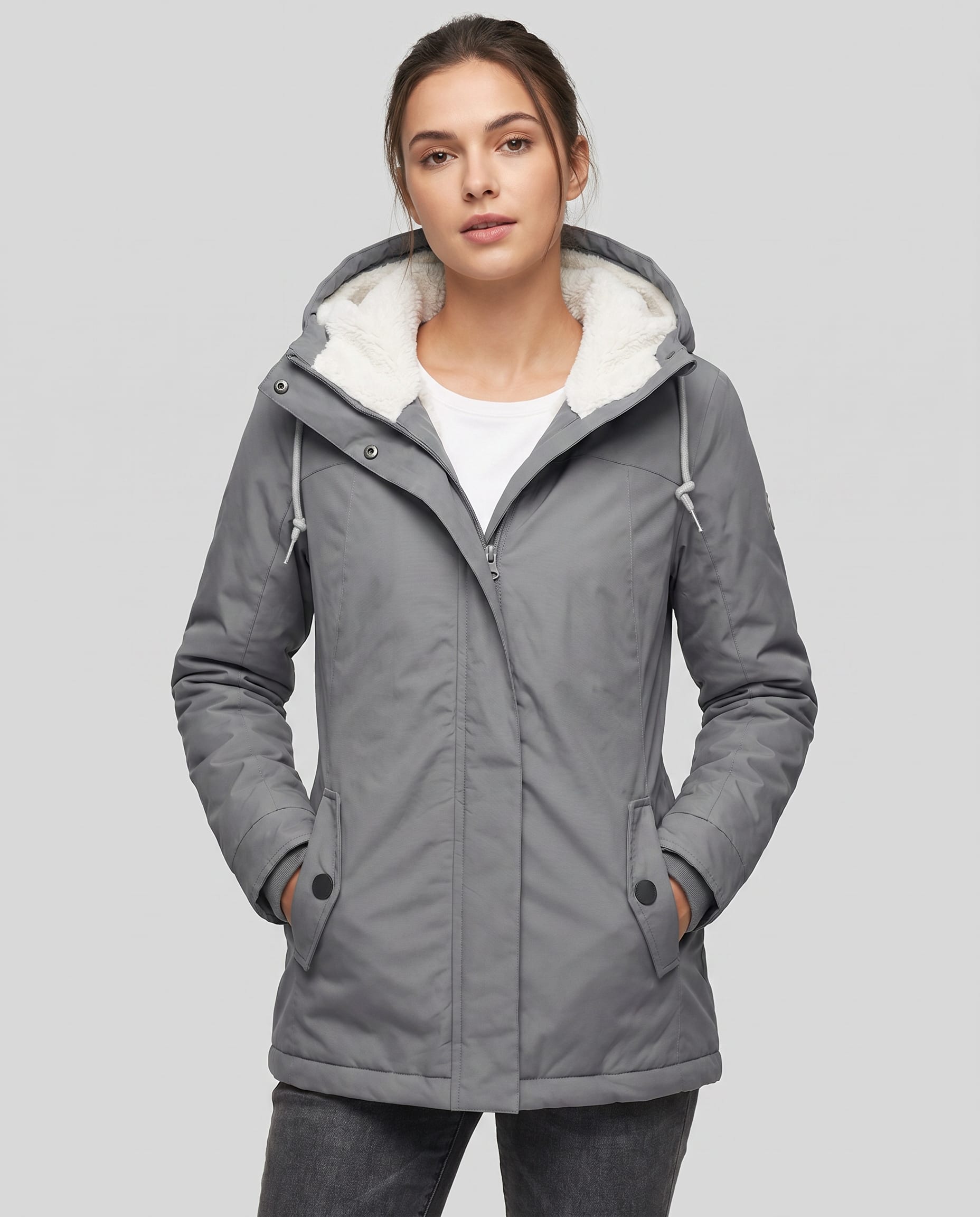 Women's Waterproof Fleece-Lined Rain Jacket | Delyth_3
