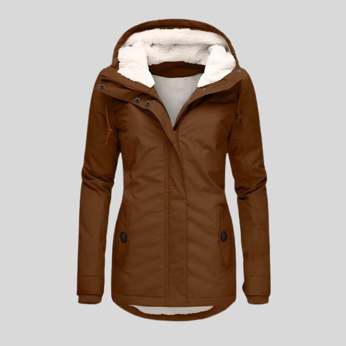 Women's Waterproof Fleece-Lined Rain Jacket | Delyth_8