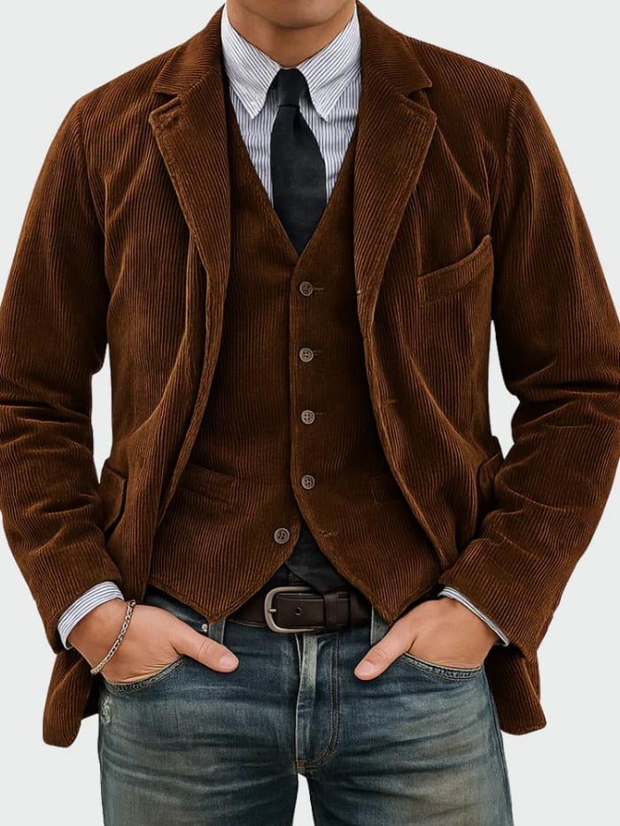 Men's Corduroy Blazer and Waistcoat Set | Lorcan_2