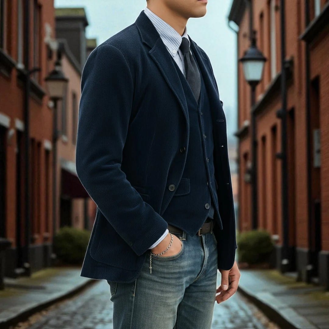 Men's Corduroy Blazer and Waistcoat Set | Lorcan_7
