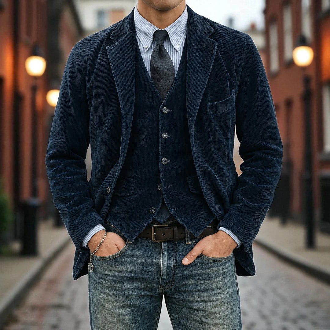 Men's Corduroy Blazer and Waistcoat Set | Lorcan_8