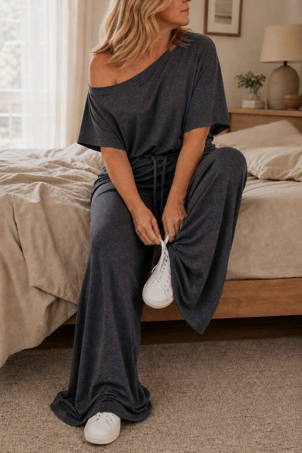 Women's Off-Shoulder Wide Leg Co-ord Set | Lorraine_2