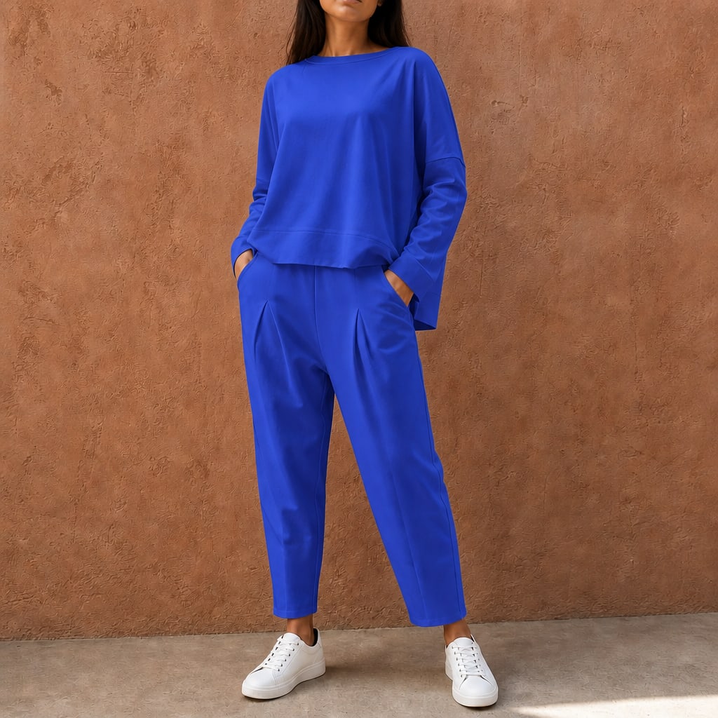 Women's Pleated Trouser Two-Piece Set | Johanna_11