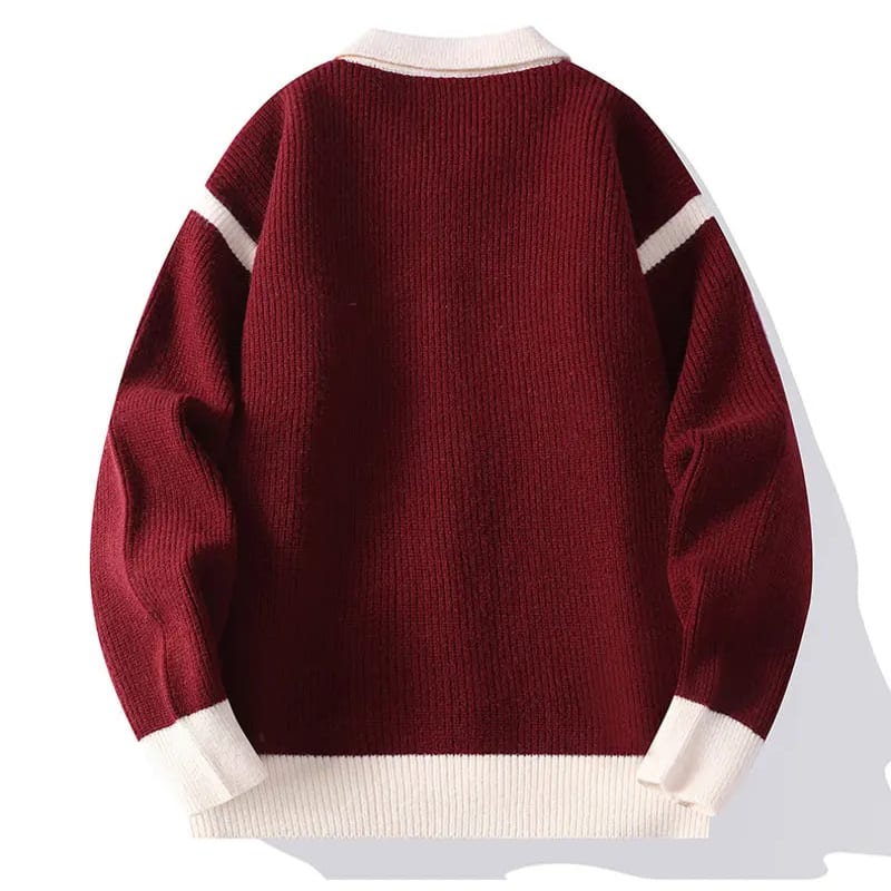 Men's Color Block Varsity Cardigan | Jamie_5