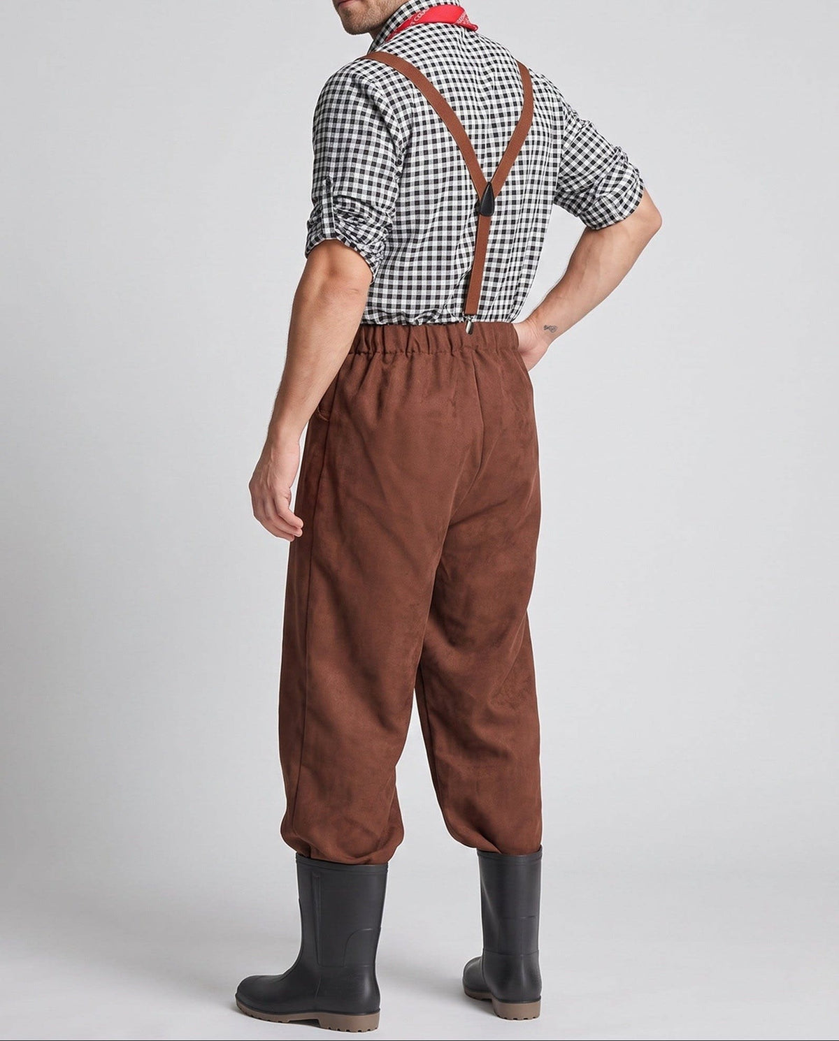 Men's Knee Length Lederhosen Trousers with Braces | Adrian_3