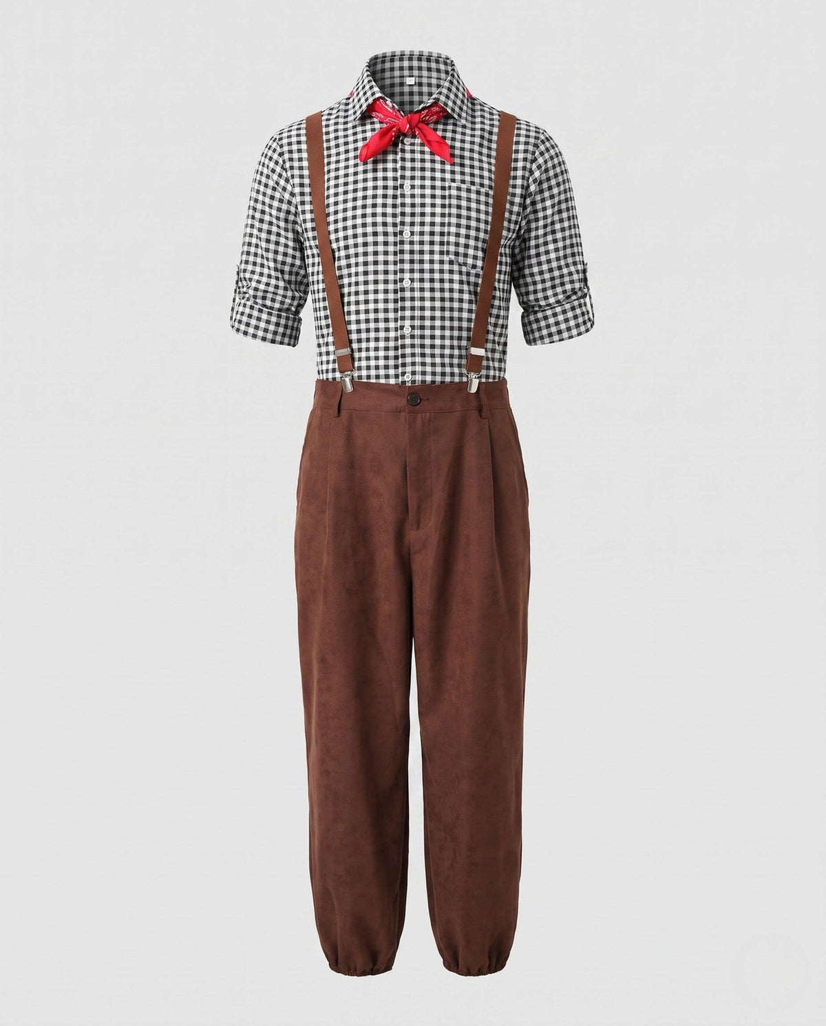Men's Knee Length Lederhosen Trousers with Braces | Adrian_4
