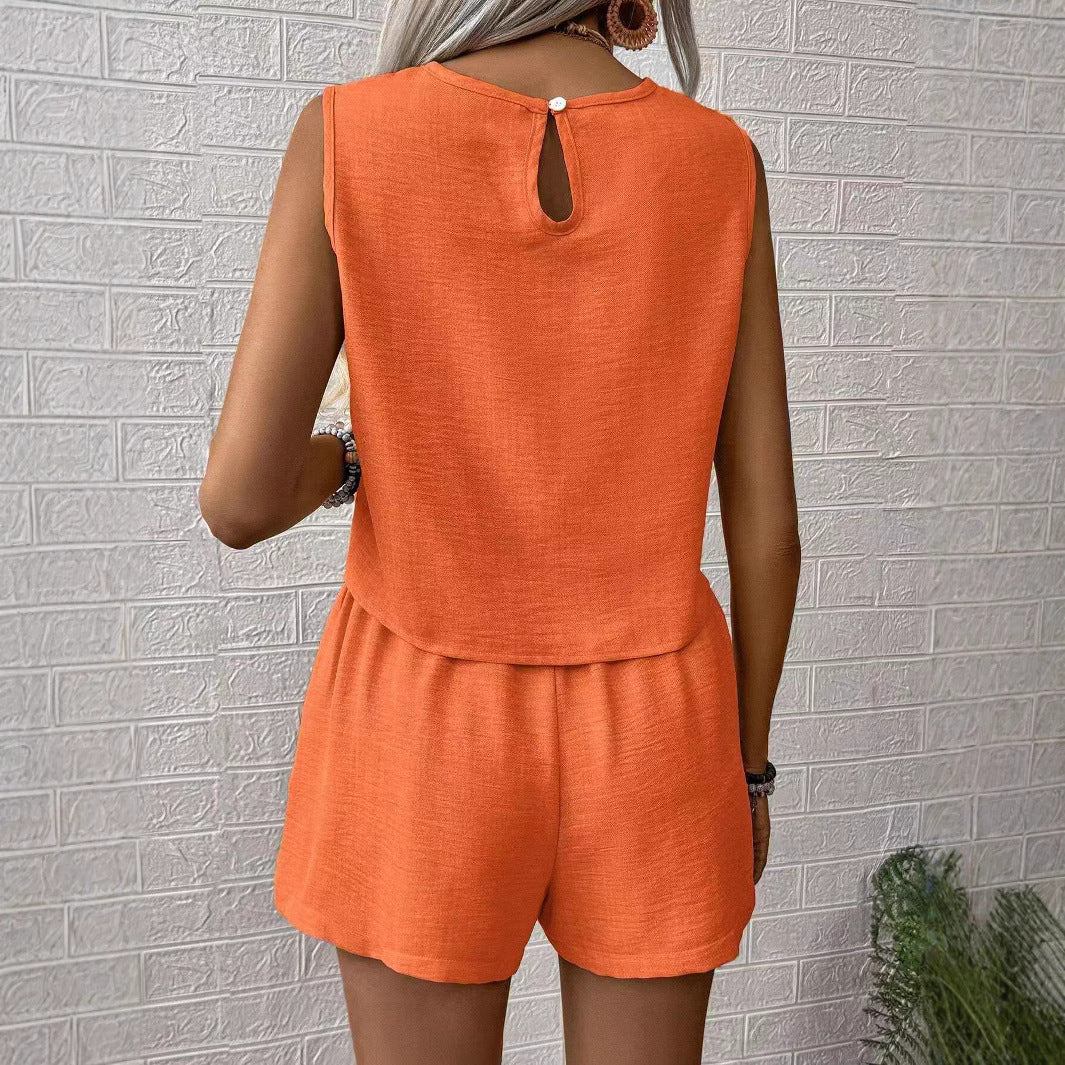 Women's Sleeveless Shorts Set | Nadia