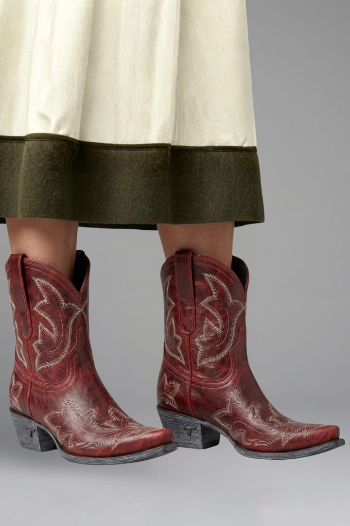 Women's Leather Western Ankle Boots | Ysabel_3