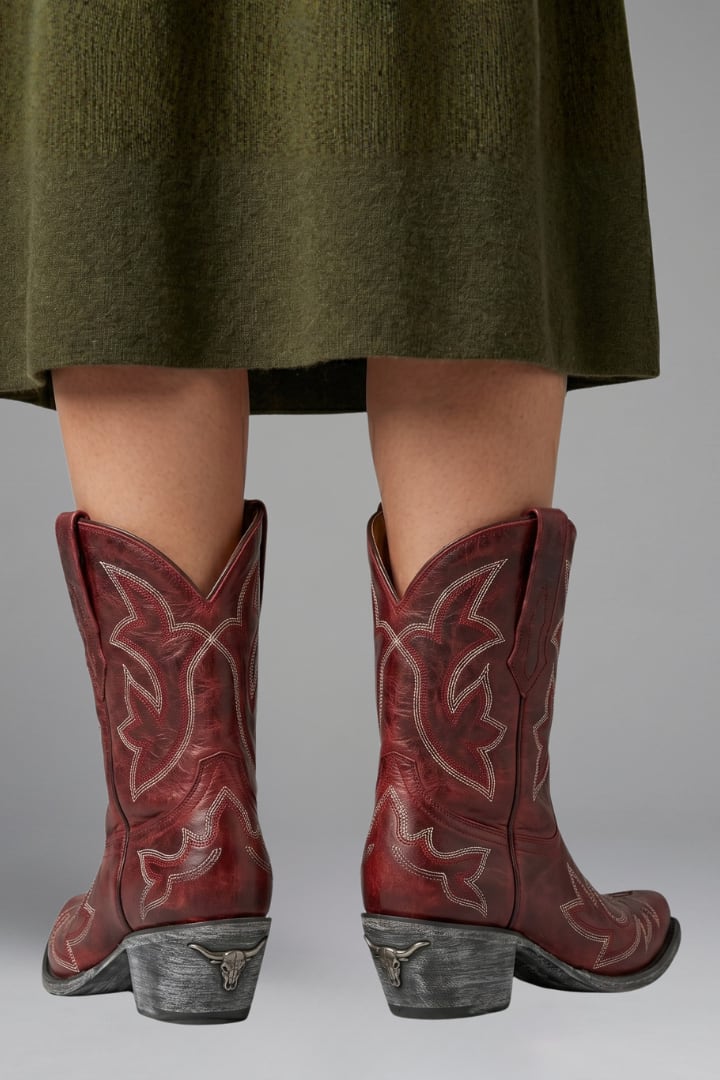 Women's Leather Western Ankle Boots | Ysabel_4