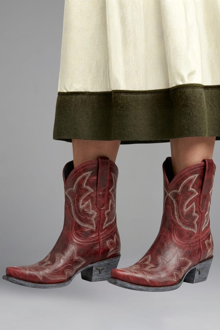 Women's Leather Western Ankle Boots | Ysabel_5