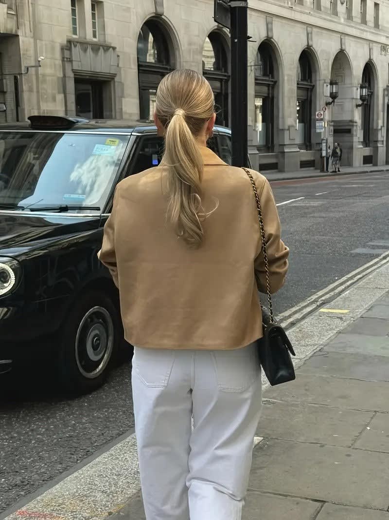 Women's Faux Suede Button Front Jacket | Llio_4