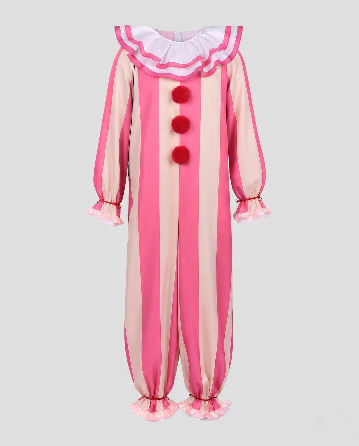 Women's Striped Clown Costume Jumpsuit | Connie_4