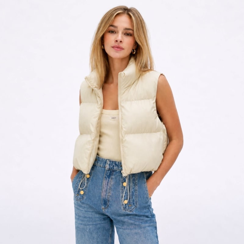 Women's Cropped Puffer Gilet | Colette_1