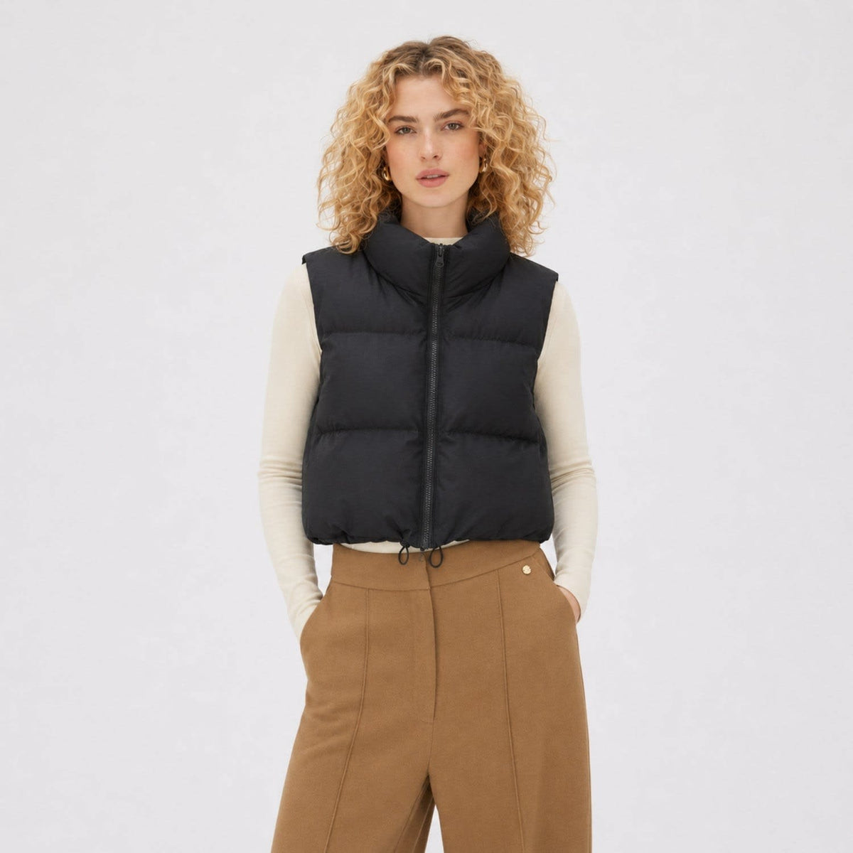 Women's Cropped Puffer Gilet | Colette_4