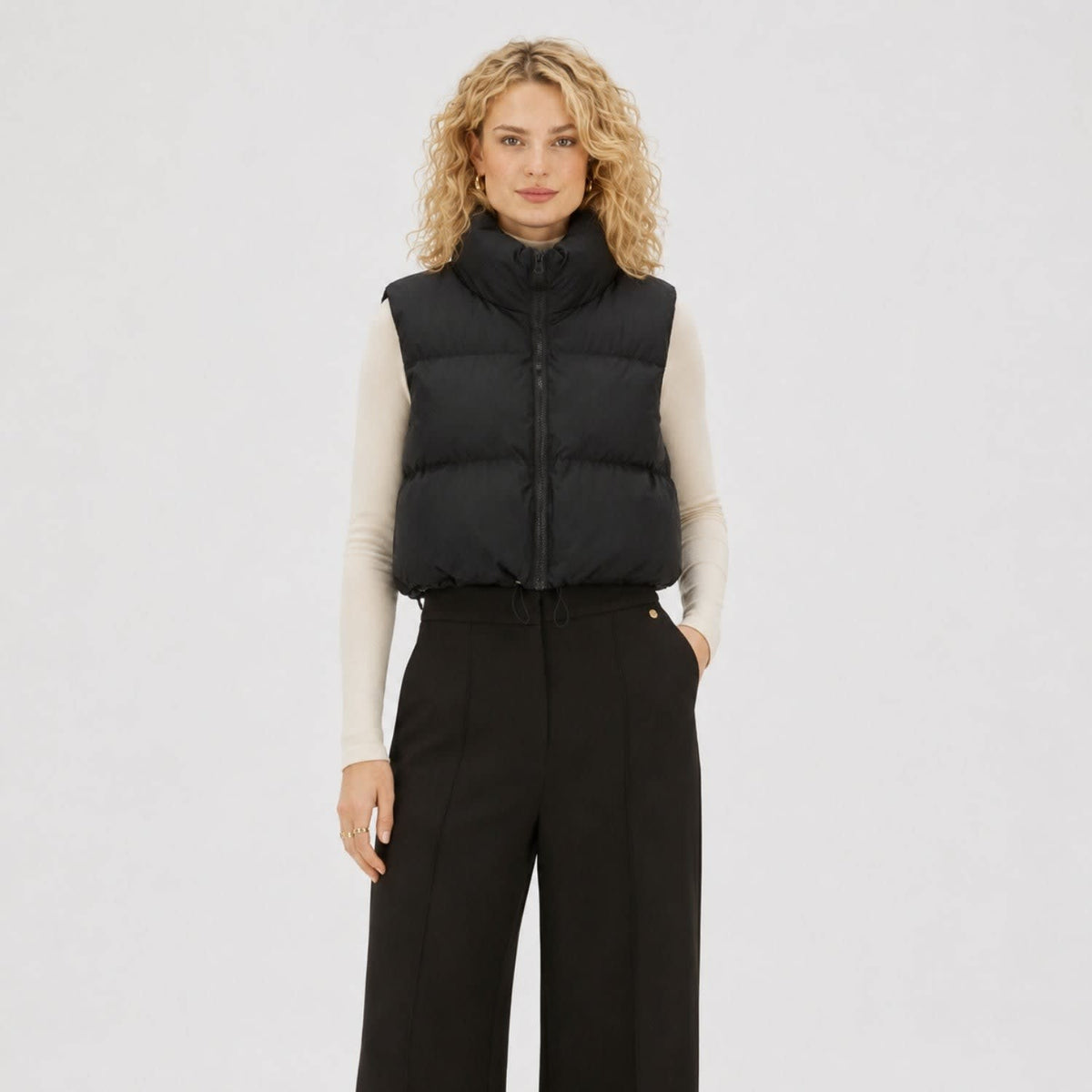 Women's Cropped Puffer Gilet | Colette_5
