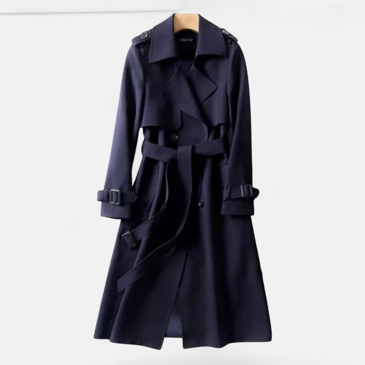 Women's Double-Breasted Belted Trench Coat | Alexia_10