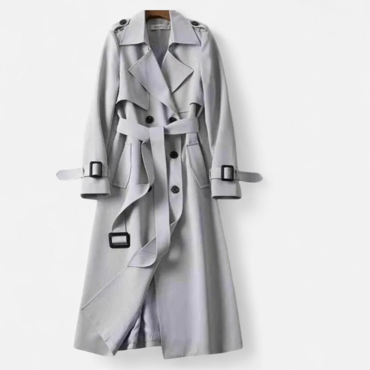 Women's Double-Breasted Belted Trench Coat | Alexia_13