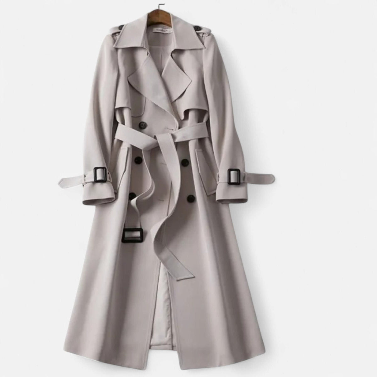 Women's Double-Breasted Belted Trench Coat | Alexia_7
