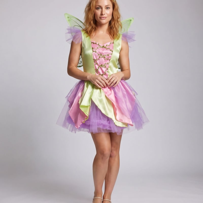 Women's Satin Fairy Costume Tutu Dress | Debbie_1
