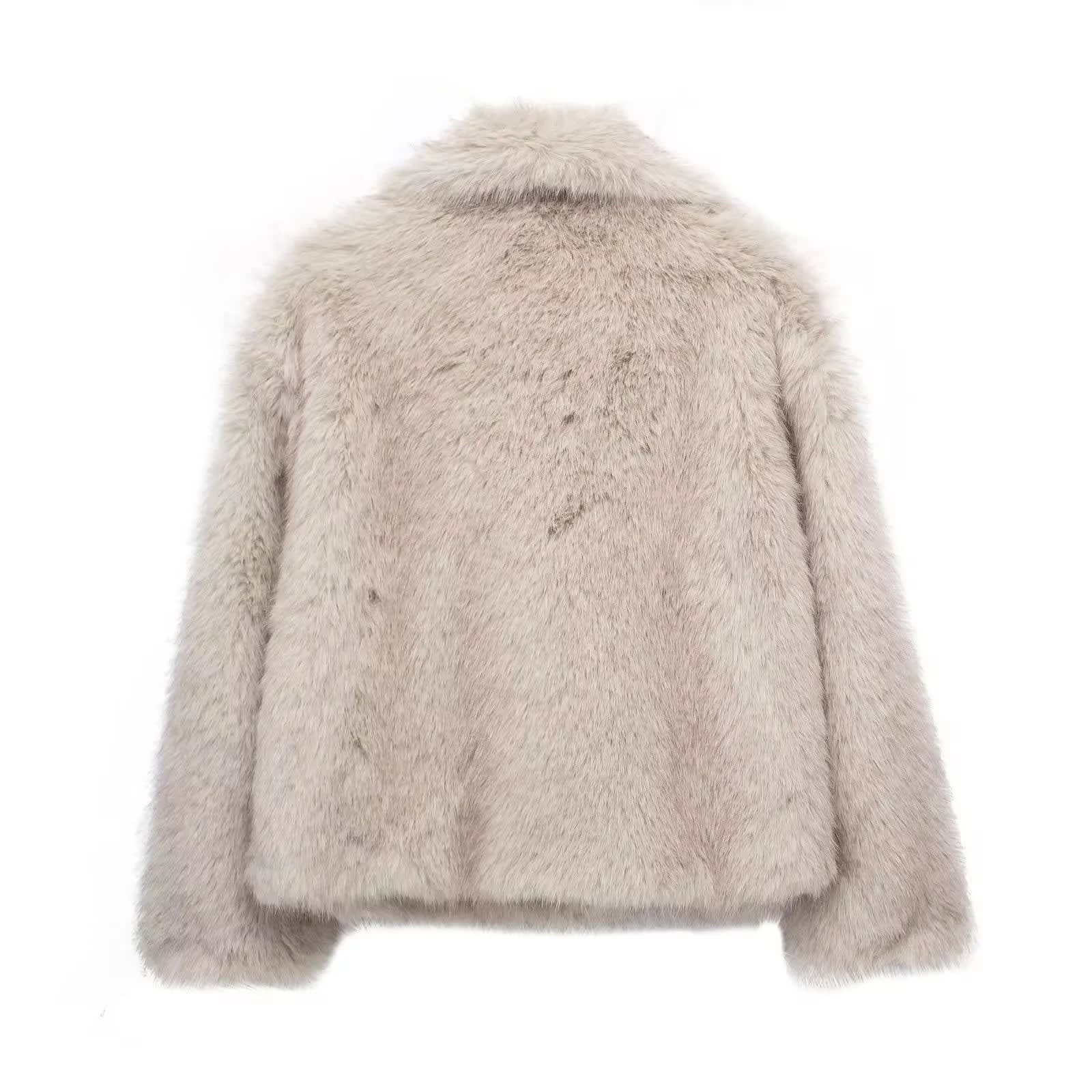 Women's Cropped Faux Fur Coat | Glenys_3