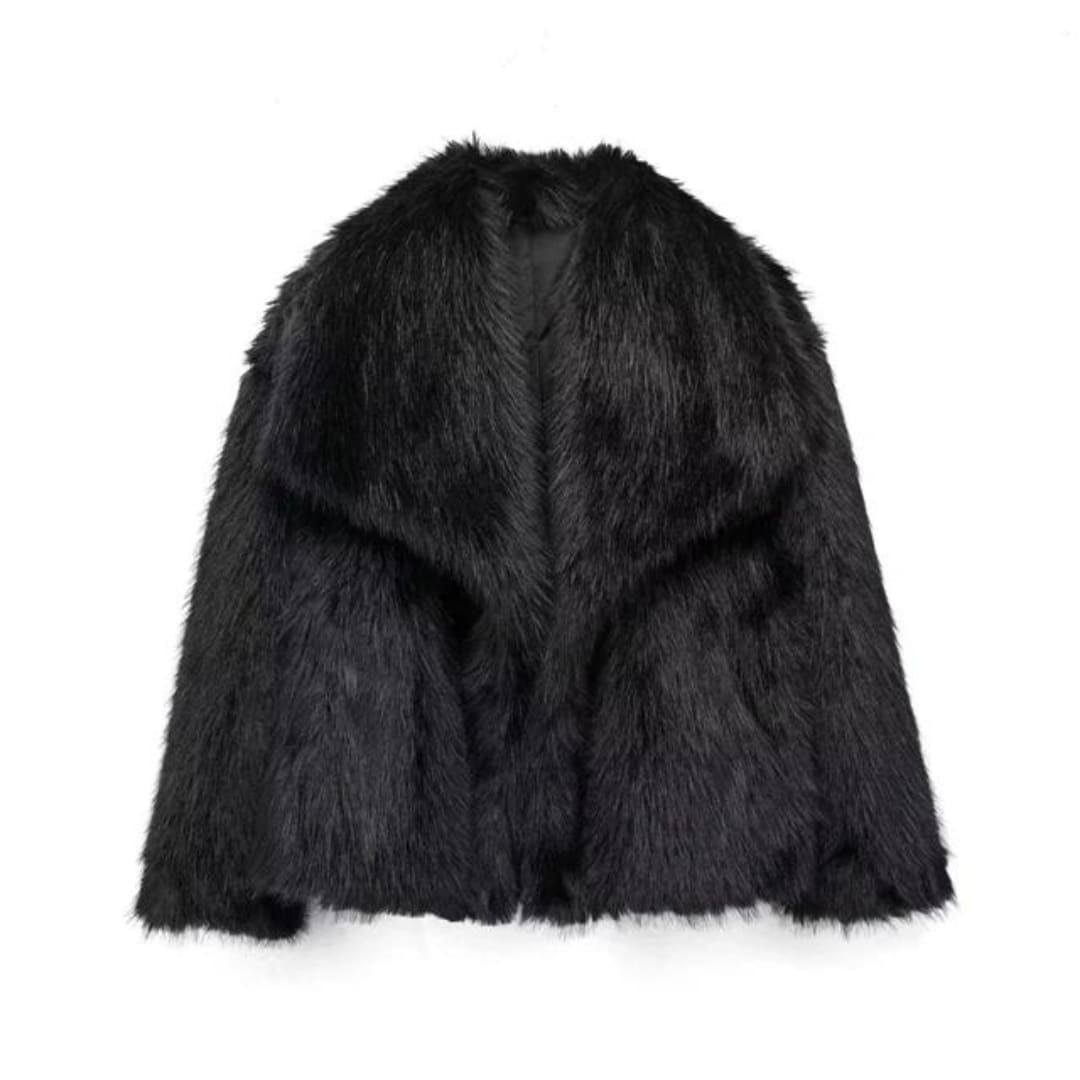 Women's Cropped Faux Fur Coat | Glenys_6