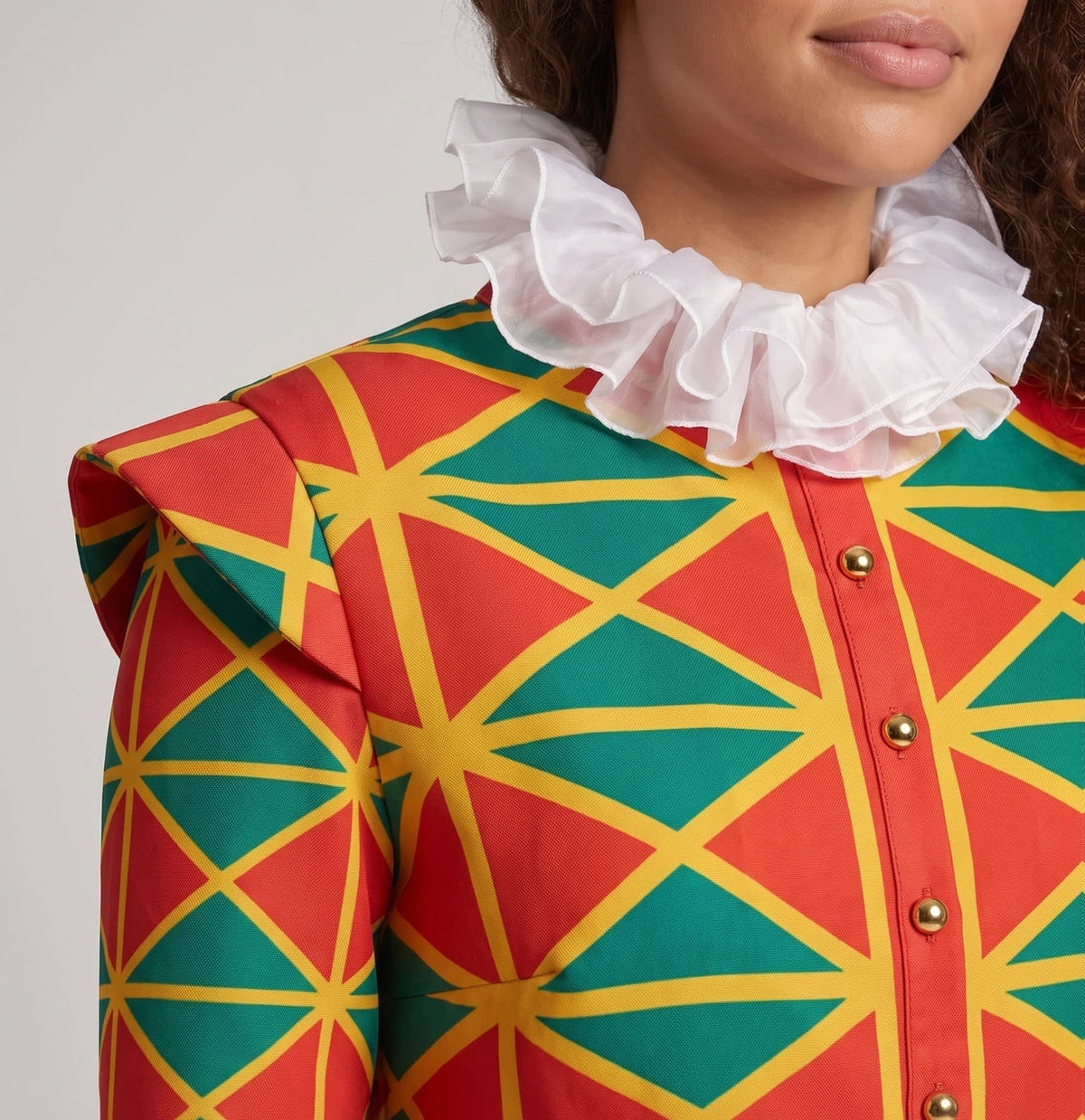Women's Printed Harlequin Costume Set | Theodora_2