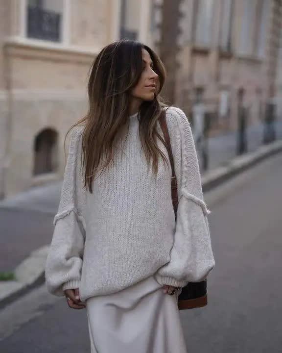 Women's Oversized Balloon Sleeve Jumper | Cissie_2
