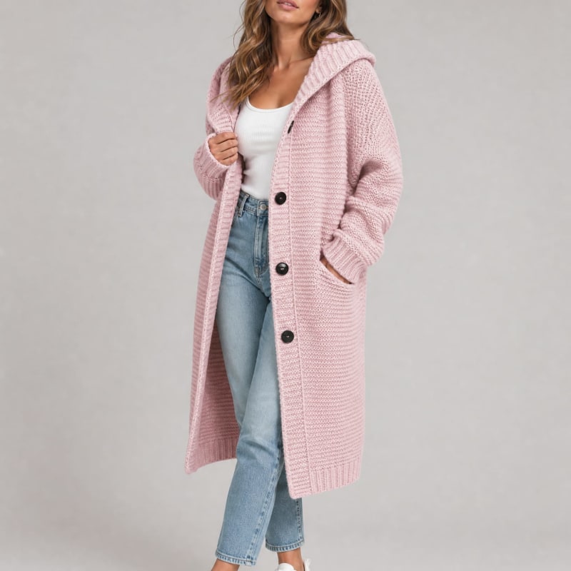 Women's Chunky Knit Hooded Cardigan | Zennor_1