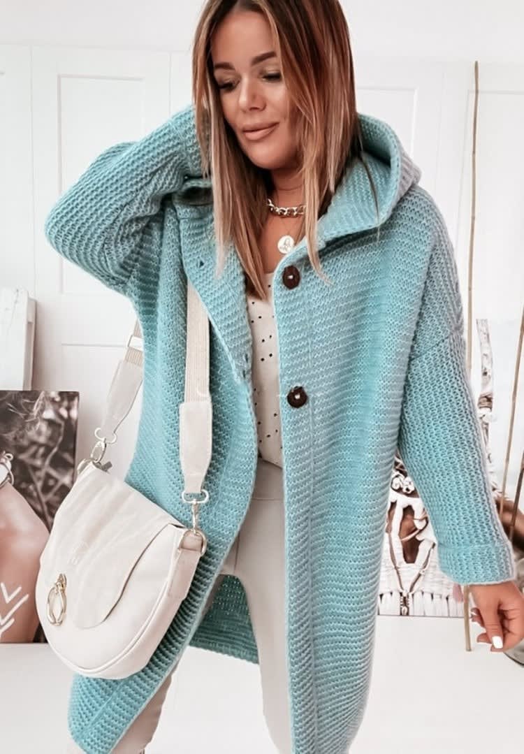 Women's Chunky Knit Hooded Cardigan | Zennor_10
