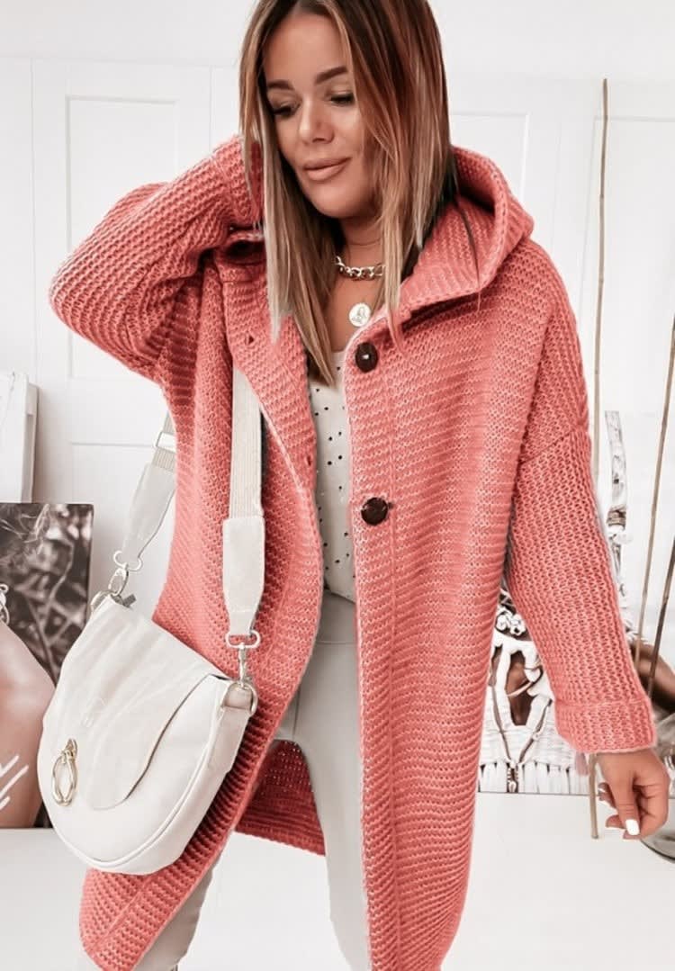 Women's Chunky Knit Hooded Cardigan | Zennor_6