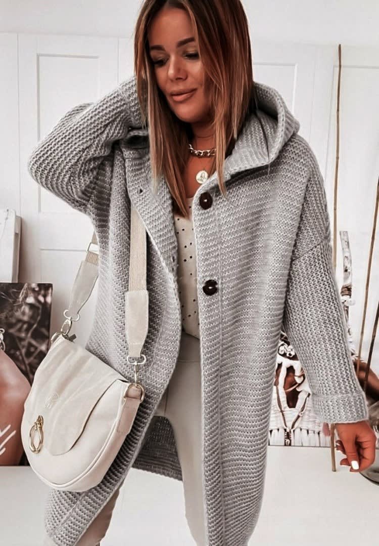 Women's Chunky Knit Hooded Cardigan | Zennor_9