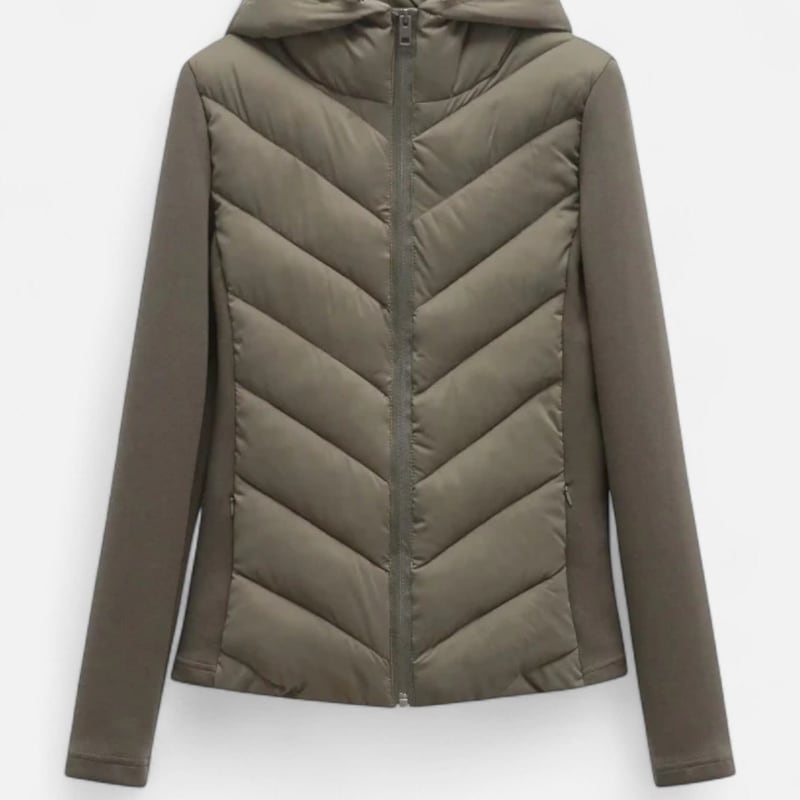 Women's Chevron Quilted Puffer Jacket | Candice_1