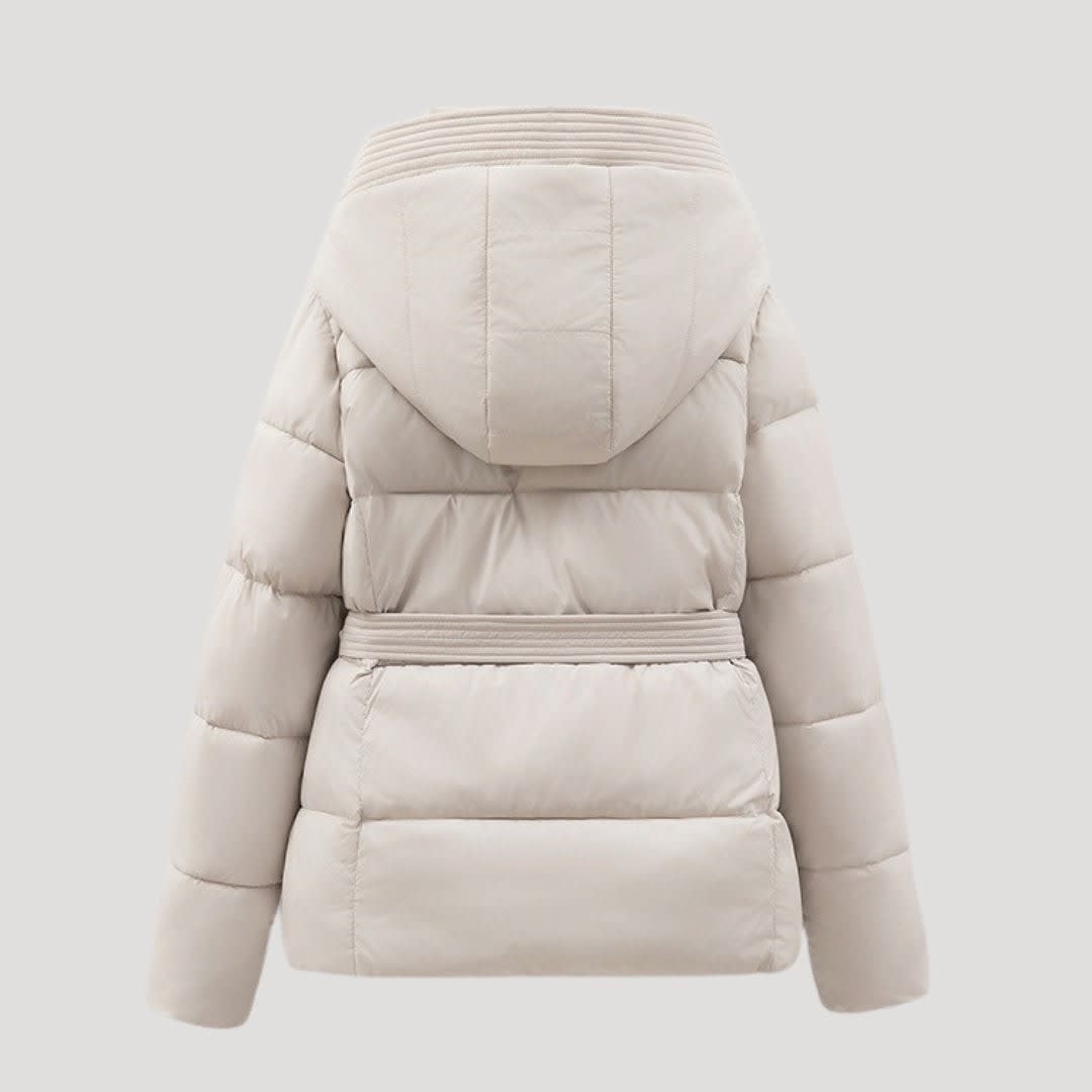 Women's Belted Hooded Puffer Jacket | Gwladys_2