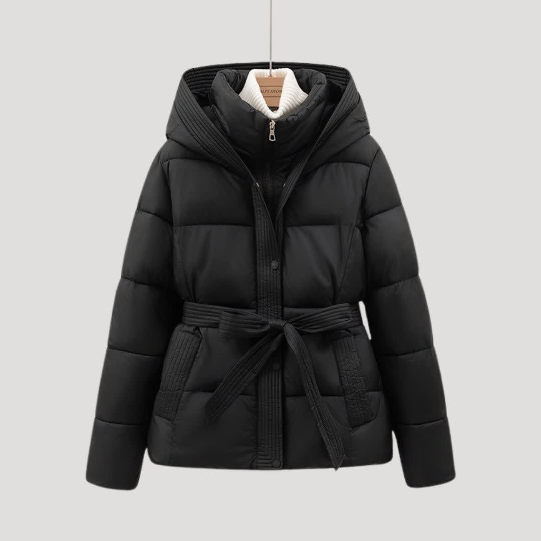 Women's Belted Hooded Puffer Jacket | Gwladys_6