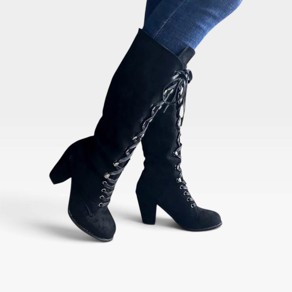 Women's Lace-Up Knee High Boots | Christina_6