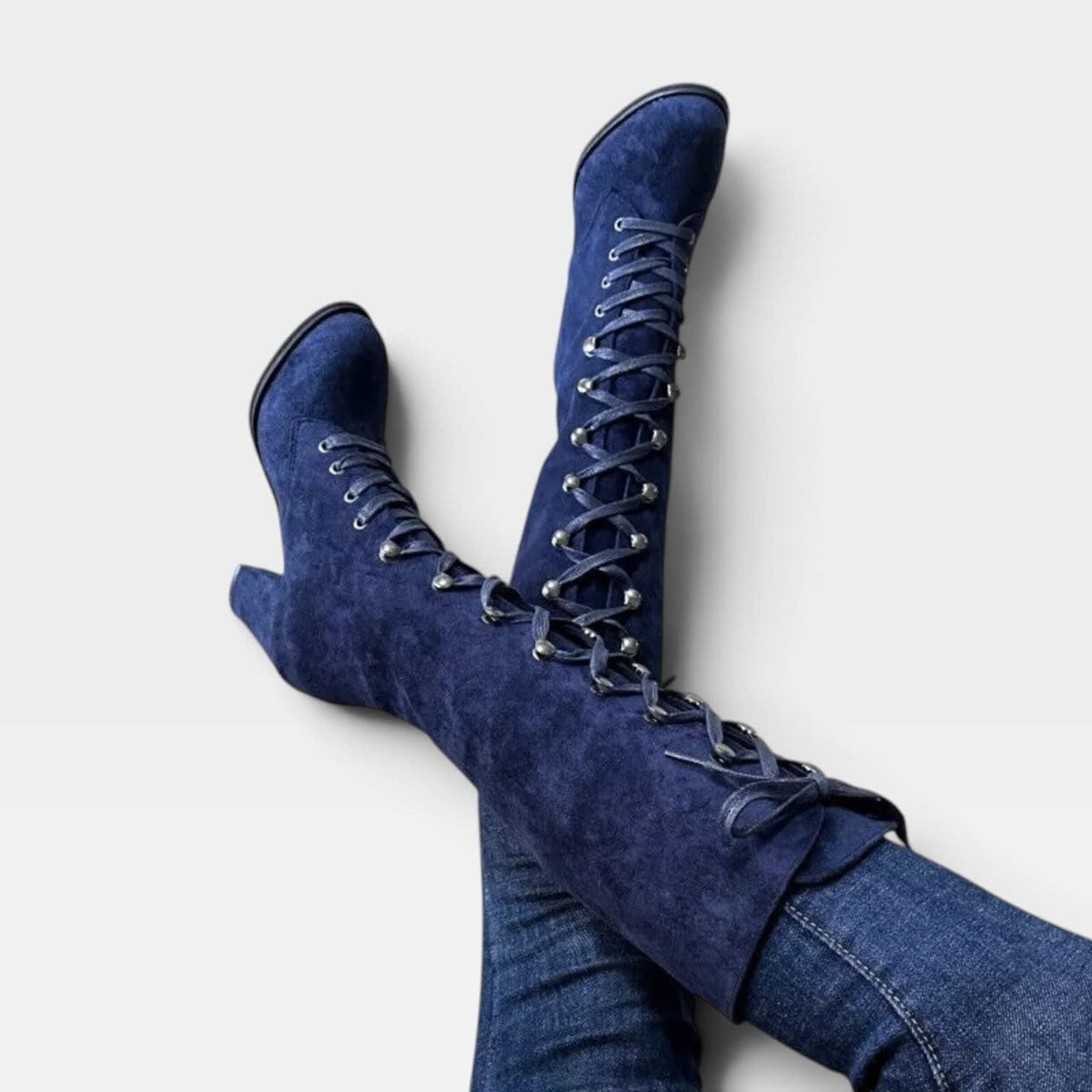 Women's Lace-Up Knee High Boots | Christina_9