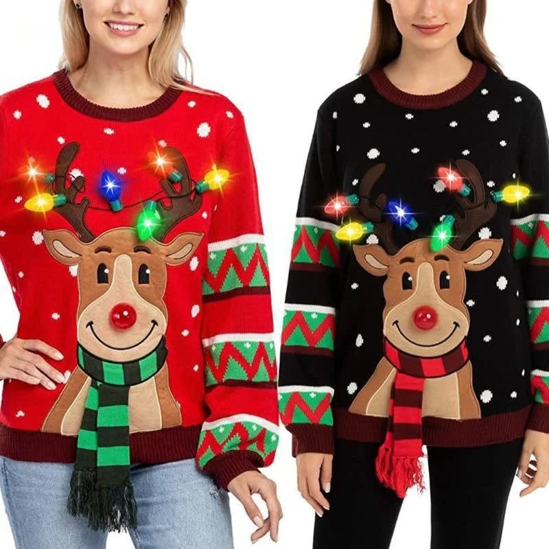 Women's Light Up Christmas Jumper | Endelienta_1