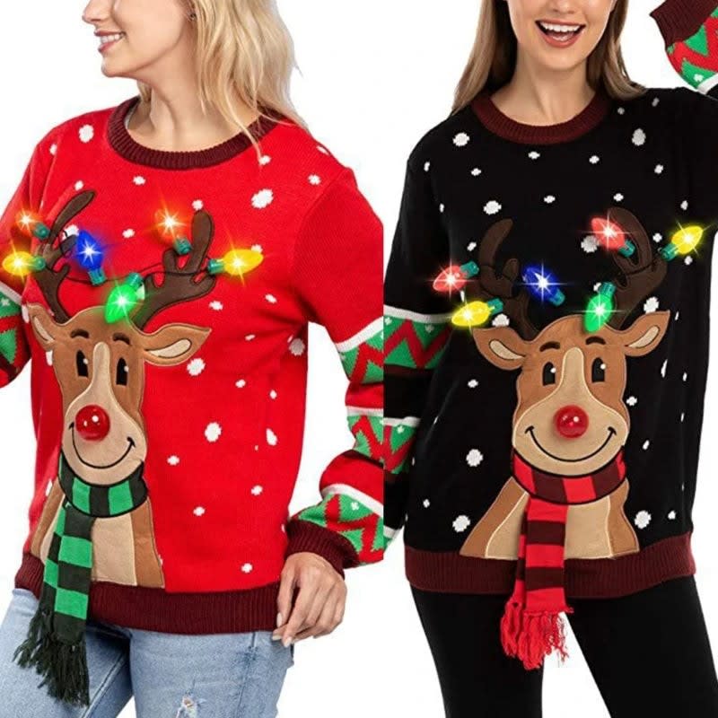 Women's Light Up Christmas Jumper | Endelienta_2