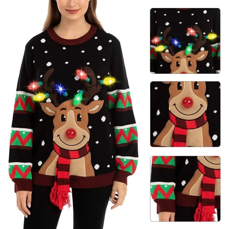 Women's Light Up Christmas Jumper | Endelienta_5