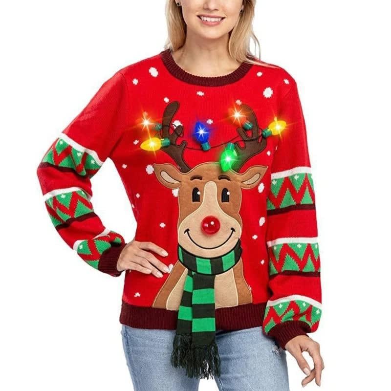 Women's Light Up Christmas Jumper | Endelienta_7
