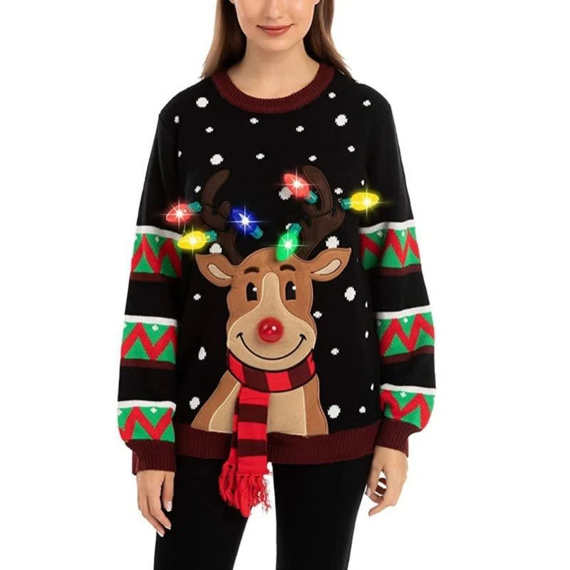 Women's Light Up Christmas Jumper | Endelienta_8