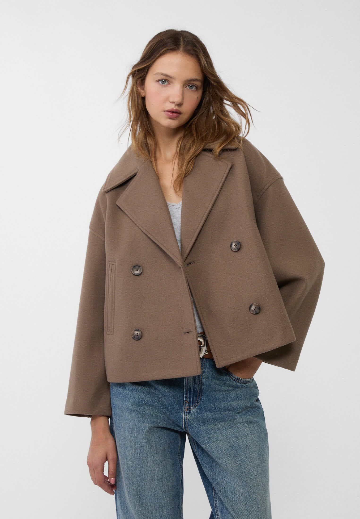 Women's Cropped Double-Breasted Jacket | Imogen_5