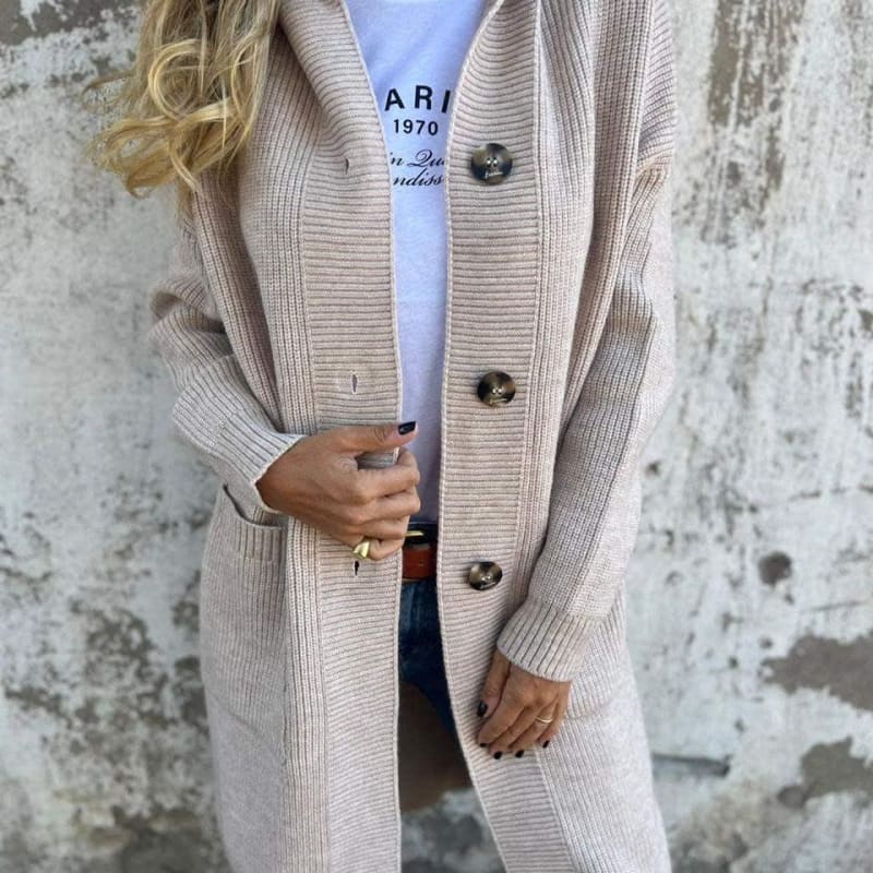 Women's Longline Knit Cardigan | Thora_1