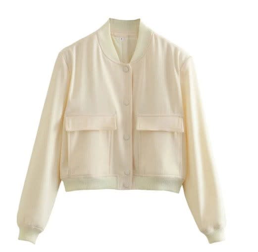 Women's Cropped Bomber Jacket | Dwynwen_13